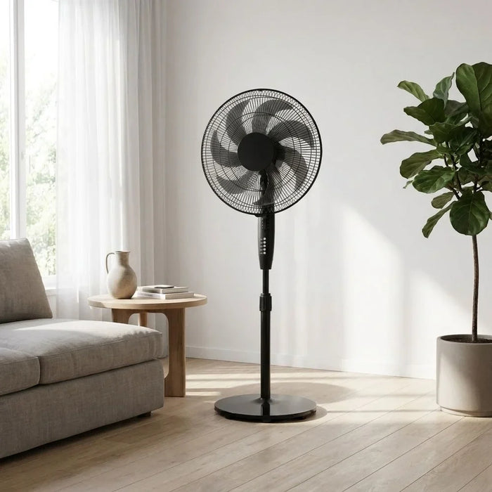 Milano Aero Luxe Stand Fan Black 16 Inch