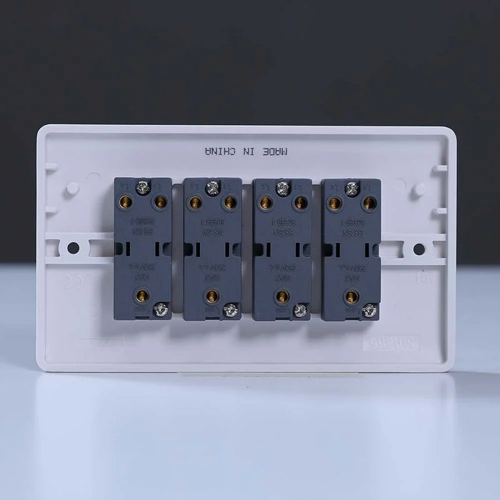 Danube Home - Milano 4 Gang 2 Way Switch White