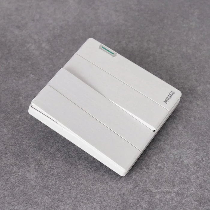Milano 10A 4G 1W Switch Electrical Switches Sockets Outlets For Home Appliances Office Hotel Conventional Construction Project Aura Wh