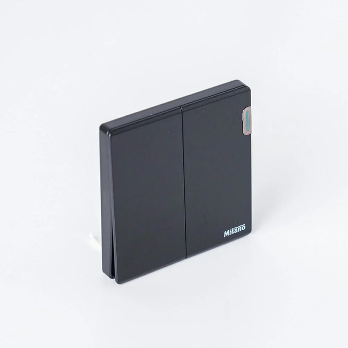 Milano 10A 2G 1W Switch Electrical Switches Sockets Outlets For Home Appliances Office Hotel Conventional Construction Project Aura Blk