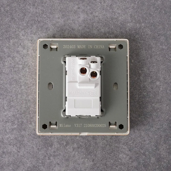 Milano Bell Switch Push Button For Doorbell Switch With Bell Symbol Aura Gld