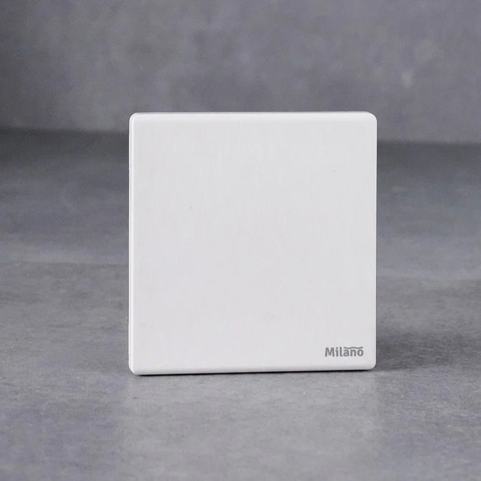 Milano Blank Plate Aura White Single Cover Plate Wall Panel