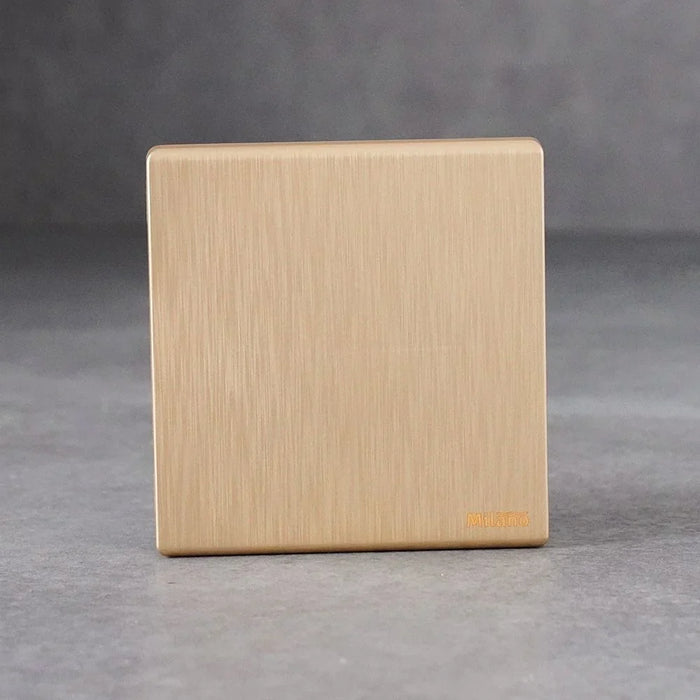Milano Single Blank Plate Aura Gold