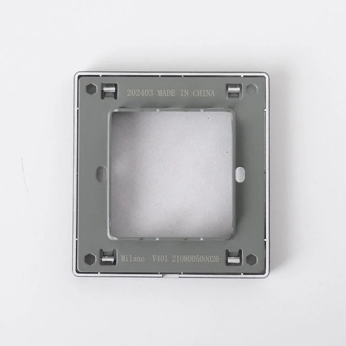 Milano Single Blank Plate Aura Black