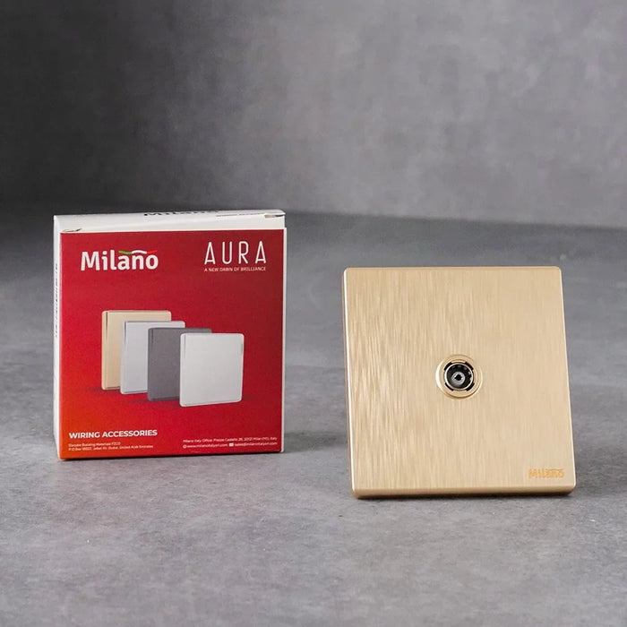 Milano Tv Outlet Cable Socket For Modern Home Electrical Switches Sockets Outlets For Home Appliances Computers Aura Gld
