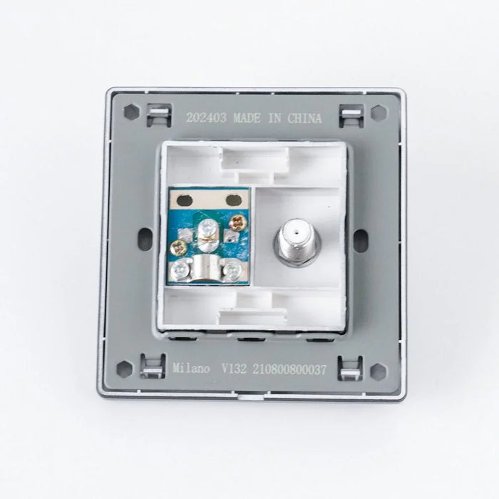 Milano Tv And Satellite Outlet Cable Socket For Modern Home Electrical Switches Sockets Outlets For Home Appliances Computers Aura Blk