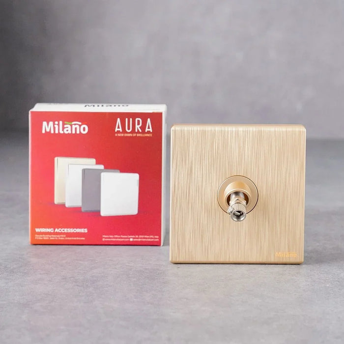 Milano Satellite Outlet Socket For Modern Home Electrical Switches Sockets Outlets For Home Appliances Computers Aura Gld