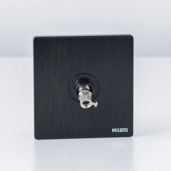Milano Satellite Outlet Socket For Modern Home Electrical Switches Sockets Outlets For Home Appliances Computers Aura Blk