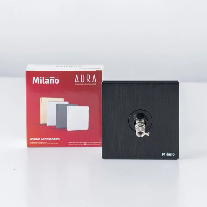Milano Satellite Outlet Socket For Modern Home Electrical Switches Sockets Outlets For Home Appliances Computers Aura Blk
