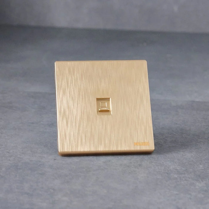Milano Single Data Outlet Network Socket Insert Keystone Jack Faceplate For Home Appliances Computers Telephones Cat6 Aura Gld