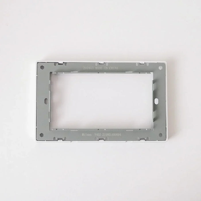 Milano Blank Plate 3X6 Aura Silver - Fire Retardant Electrical Switches & Sockets, Brushed Silver Finish, Durable Phosphor Copper, 25 Years Warranty, High-Quality Electrical Tools, China