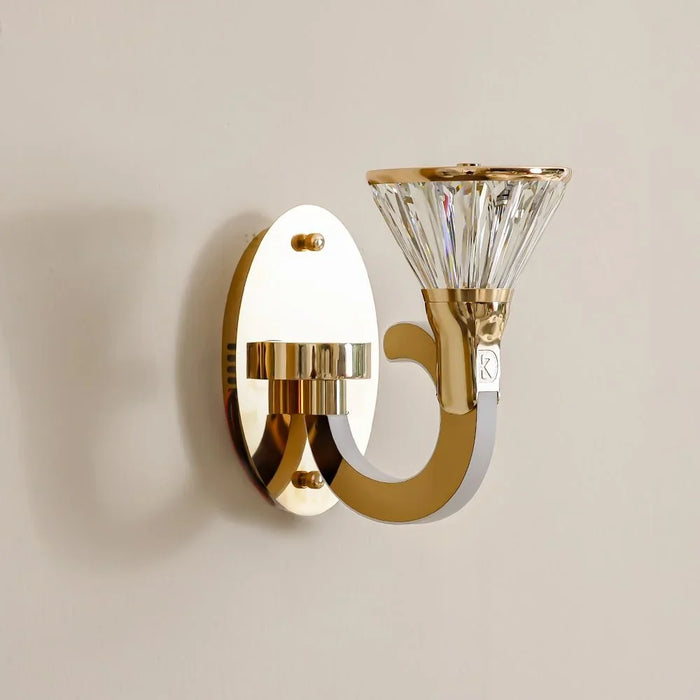 Casablanca Crystal Wall Sconce Clear 300x271mm, Acrylic And Crystal Indoor Wall Light