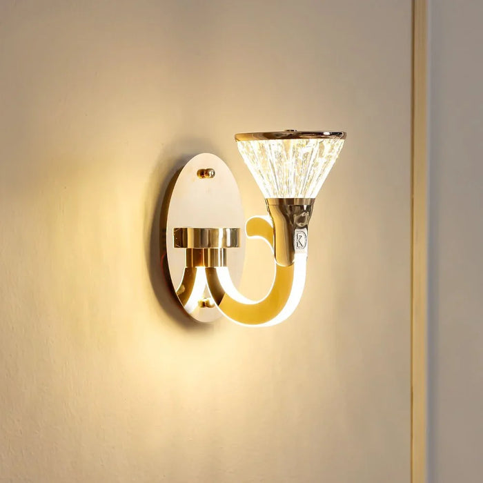Casablanca Crystal Wall Sconce Clear 300x271mm, Acrylic And Crystal Indoor Wall Light