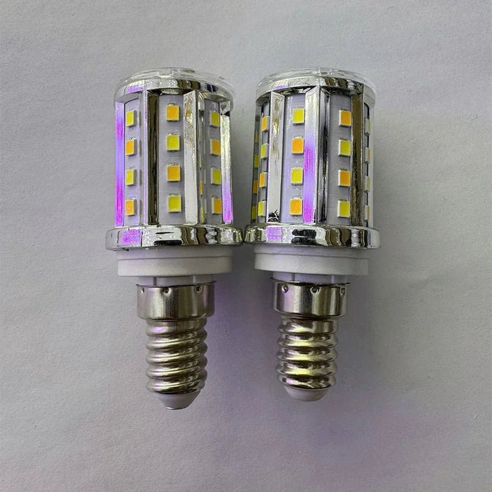 Danube Home Freesia 10 Watt - E14 LED Light Bulb For Chandeliers, Wall Lights | 3 in 1 Color Changeable Lights | Aluminum Base With Glass, Chrome Finish | 10W, AC 85-265Volt Bulb (1 Year Warranty)