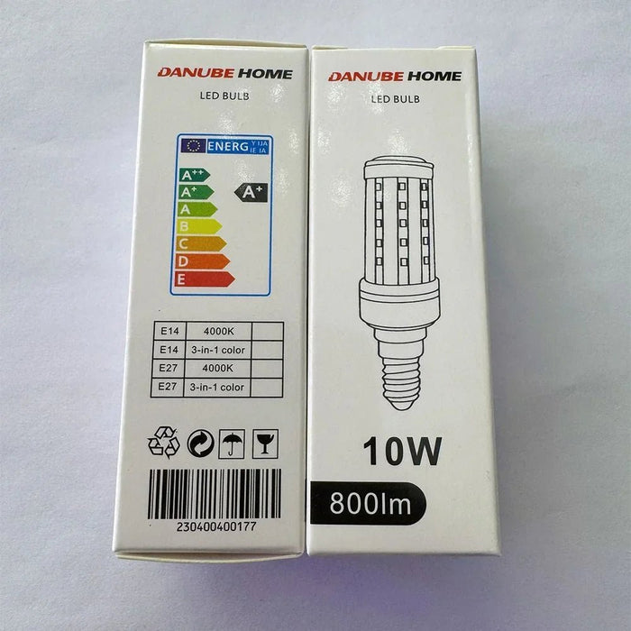 Danube Home Freesia 10 Watt - E14 LED Light Bulb For Chandeliers, Wall Lights | 3 in 1 Color Changeable Lights | Aluminum Base With Glass, Chrome Finish | 10W, AC 85-265Volt Bulb (1 Year Warranty)