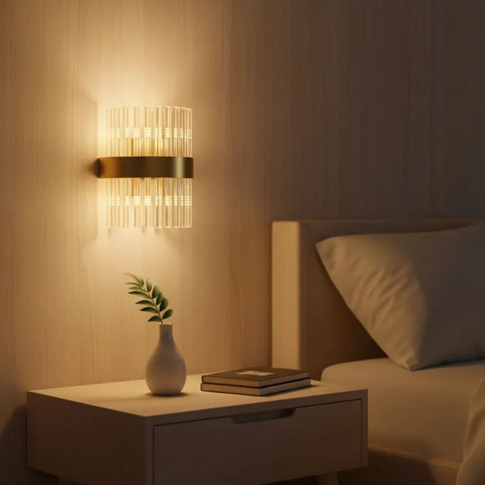 Nairobi Wall Lamp Contemporary Indoor Wall Lamps Wall Mounted Lanterns G9 Modern Design Indoor Lighting For Bedroom Dining Living Room L20xW10xH24cm-Gold
