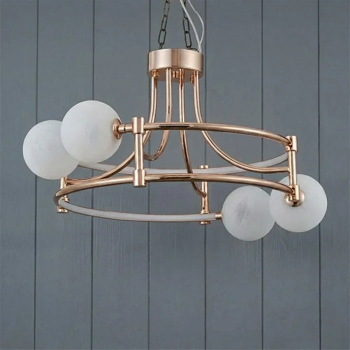 Swirl Modern Ceiling Lamp 60cm Contemporary Pendant Lamps Hanging Lanterns G9 Modern Design Indoor Lighting For Bedroom L60xW60xH40cm-French Gold