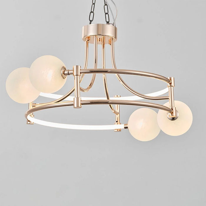 Swirl Modern Ceiling Lamp 60cm Contemporary Pendant Lamps Hanging Lanterns G9 Modern Design Indoor Lighting For Bedroom L60xW60xH40cm-French Gold