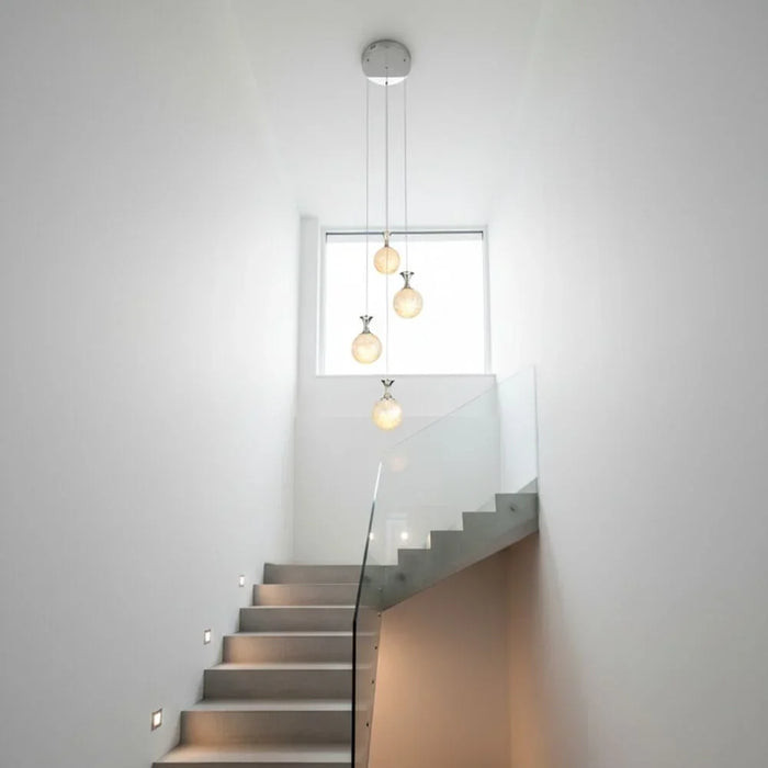 Sienna Pendant Lamp 2m Adjustable White Silver Hanging Ceiling Light