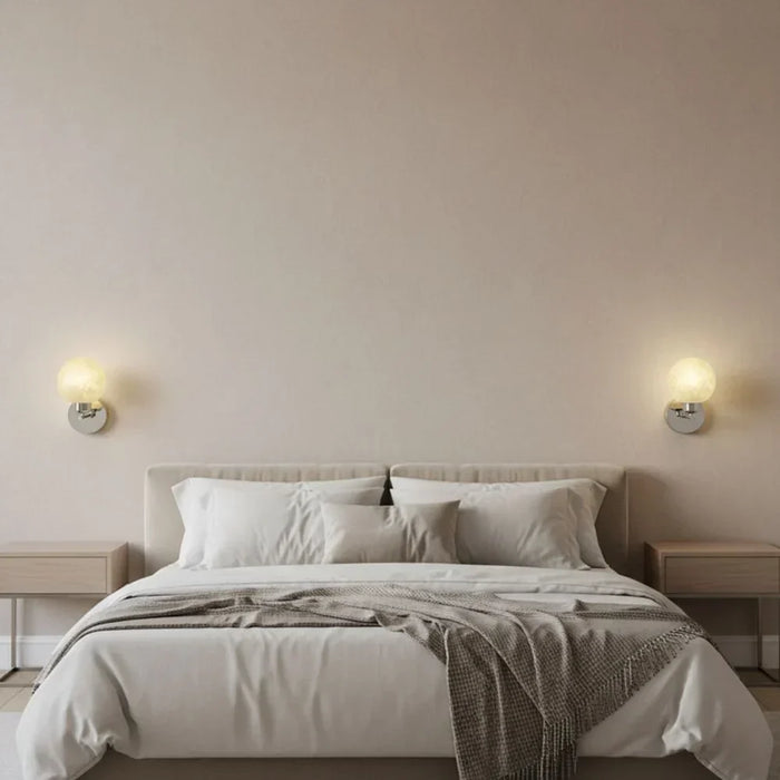Sienna Wall Lamp White Silver Modern Decorative Wall Light