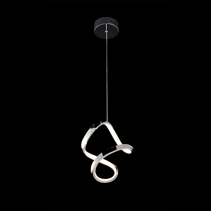 Crysta LED Pendant Light Chrome 3 Color Dimmable Hanging Lamp