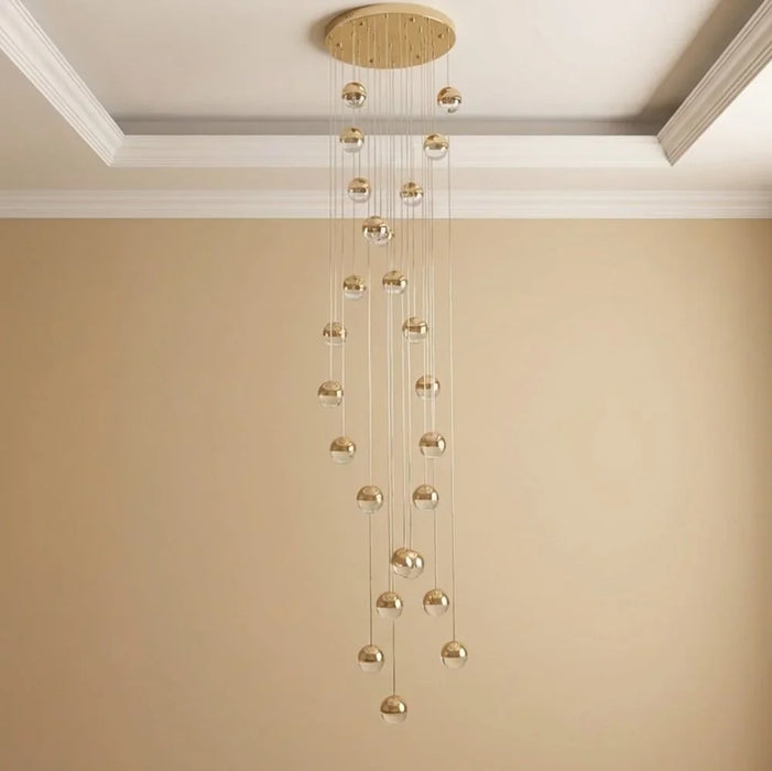 Solitare 25Pc Staircase Chandelier 4m 3 Color Smoke Grey LED