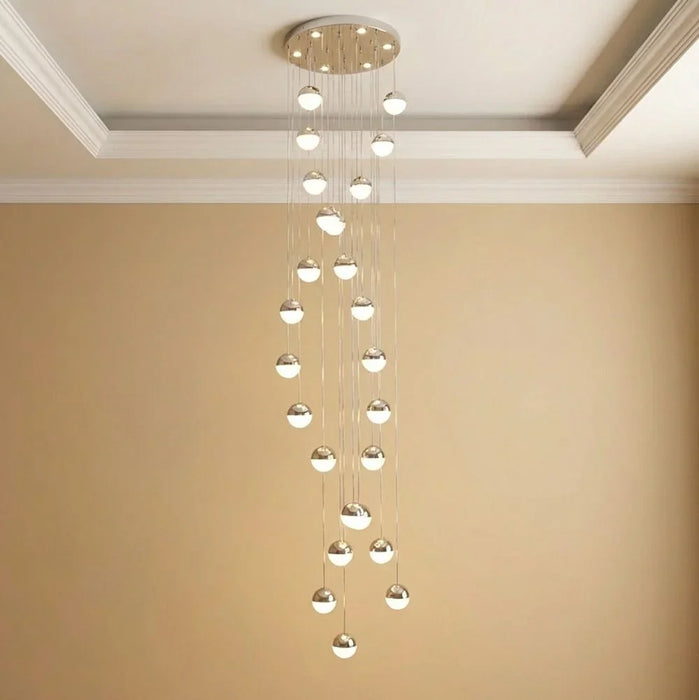 Solitare 25Pc Staircase Chandelier 4m 3 Color Smoke Grey LED