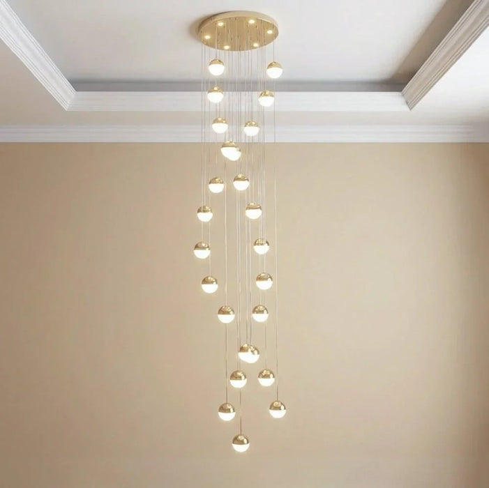 Solitare 25Pc Staircase Chandelier 4m 3 Color Smoke Grey LED