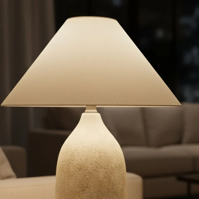 Travis Table Lamp - Beige Ceramic - Decorative Finish