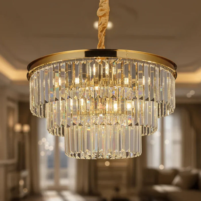 Aura Crystal Chandelier - Chrome, Silver, 8 Lights