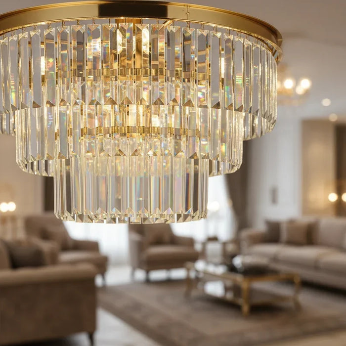 Aura Crystal Chandelier - Chrome, Silver, 8 Lights