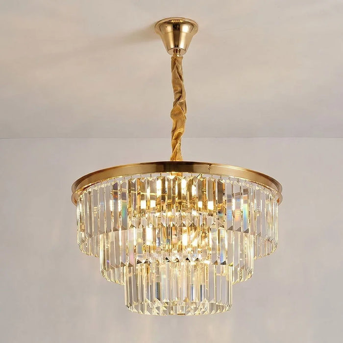 Aura 14 Lights Crystal Chandelier 75cm Contemporary Pendant Lamps Hanging Lanterns E14 Bulb Base Modern Design Indoor Lighting For Living Room L75xW75xH174cm-Chrome