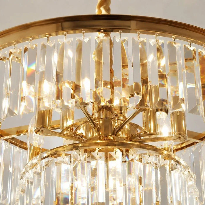 Aura 14 Lights Crystal Chandelier 75cm Contemporary Pendant Lamps Hanging Lanterns E14 Bulb Base Modern Design Indoor Lighting For Living Room L75xW75xH174cm-Chrome