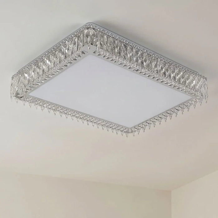 Nasrin LED Ceiling Lamp Gold 110cm, Acrylic And Stainless Steel Ceiling Light For Indoor Rooms