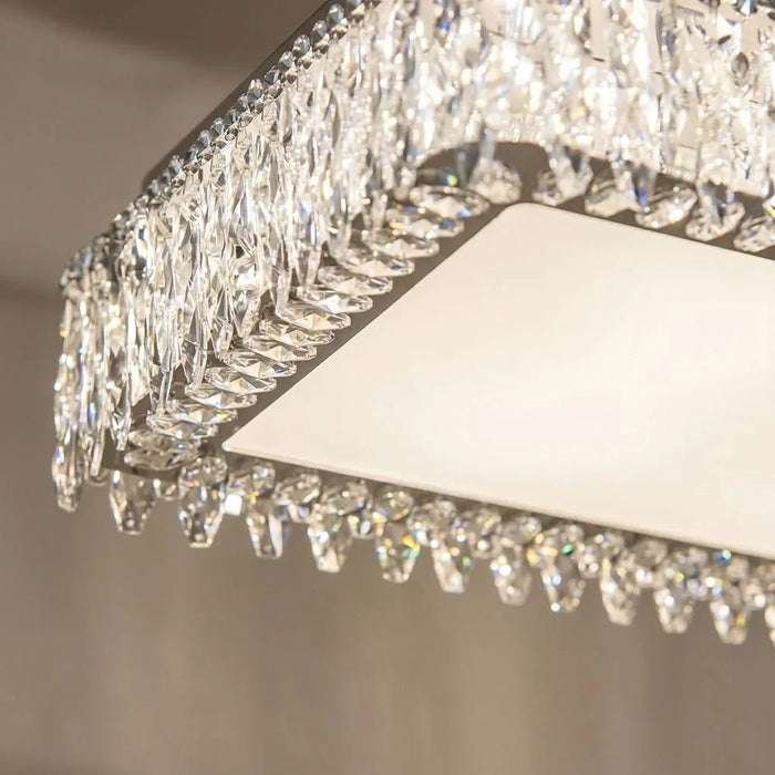 Nasrin LED Ceiling Lamp Gold 110cm, Acrylic And Stainless Steel Ceiling Light For Indoor Rooms