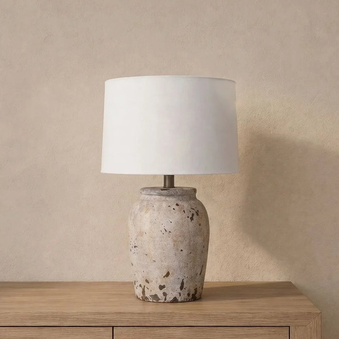 Ceramic Table Lamp - Grey - 40Cm