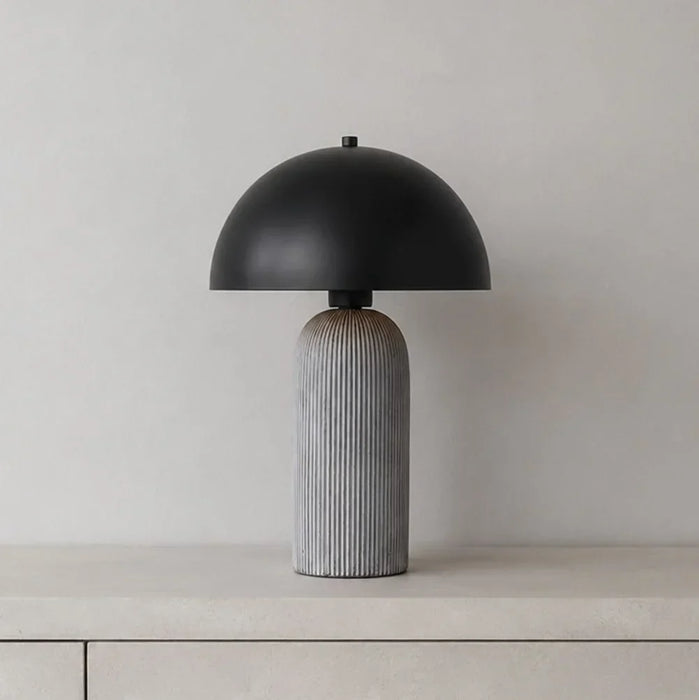 Zora Ceramic Table Lamp - Black - 35Cm
