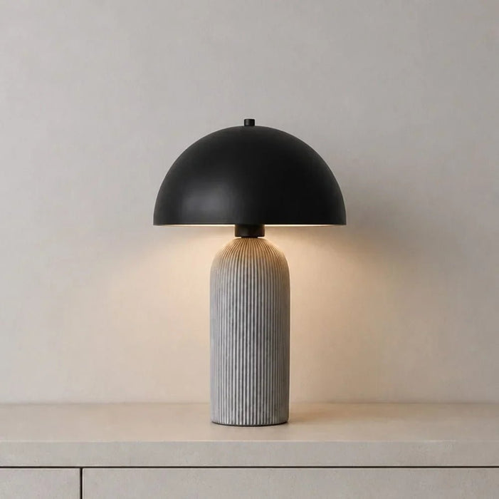 Zora Ceramic Table Lamp - Black - 35Cm