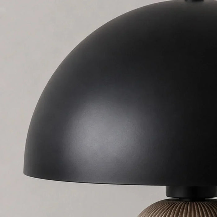 Zora Ceramic Table Lamp - Black - 35Cm
