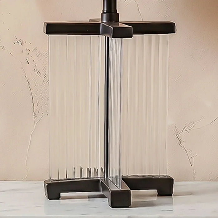 Quartz Glass Table Lamp - Black - For Bedroom