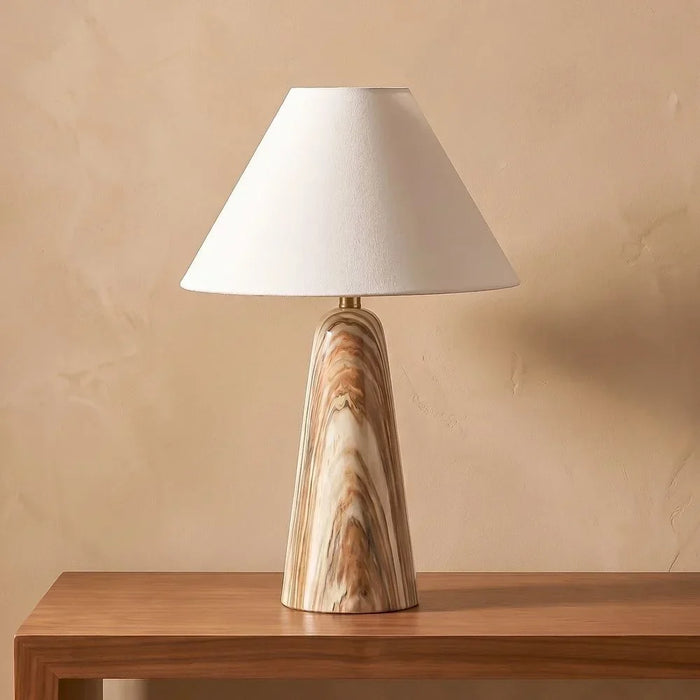 Rosso Marble Table Lamp - Brown - 47cm