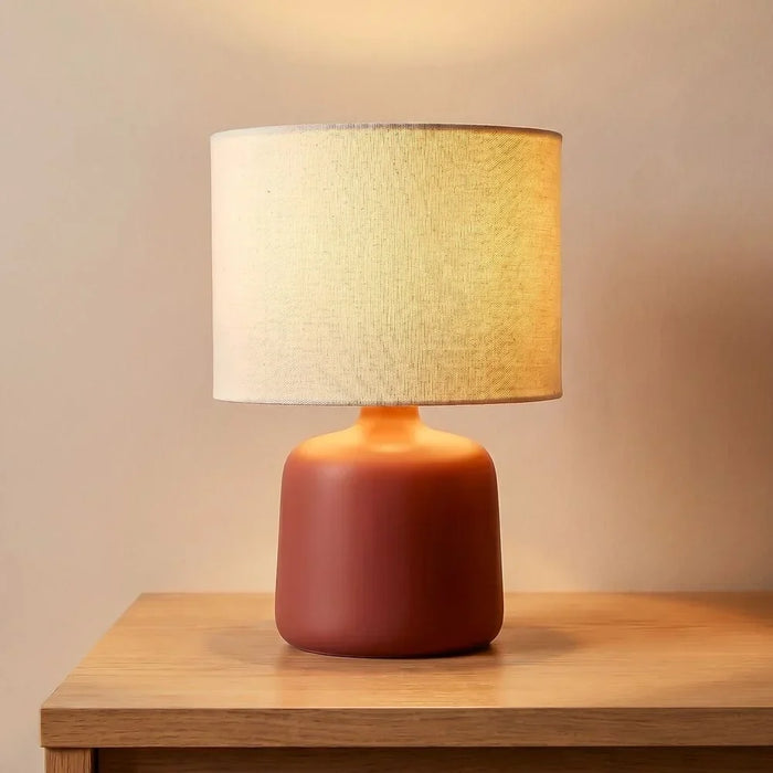 Ceramic Table Lamp in Brown - 35Cm for Bedroom