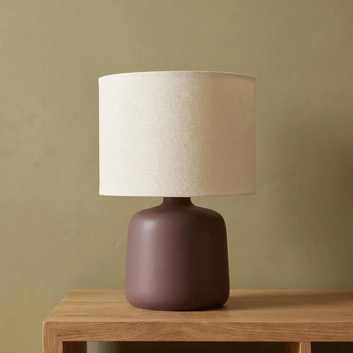 Ceramic Table Lamp Dark Brown - 35Cm for Bedroom