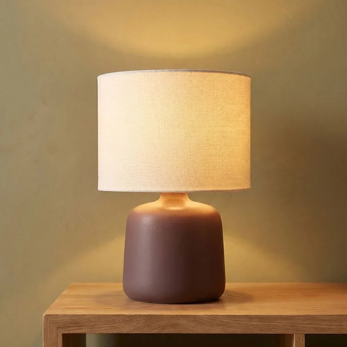 Ceramic Table Lamp Dark Brown - 35Cm for Bedroom