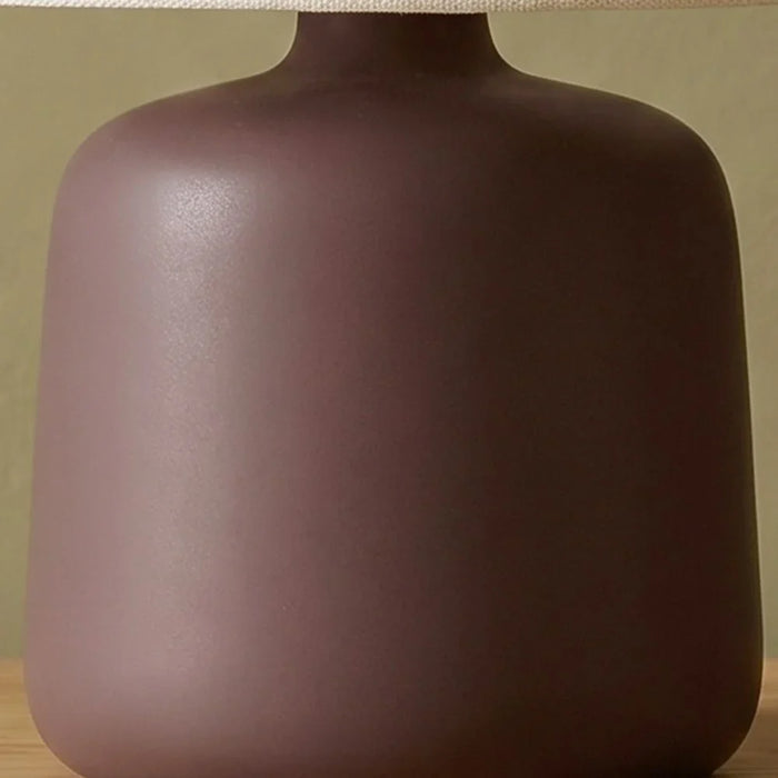 Ceramic Table Lamp Dark Brown - 35Cm for Bedroom