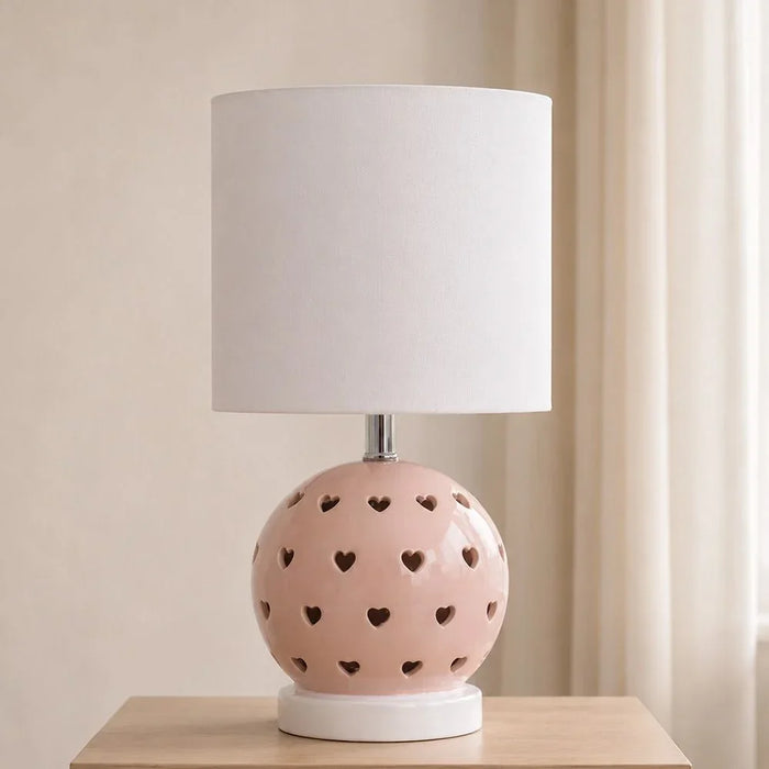 Ceramic Table Lamp Pink for Kids