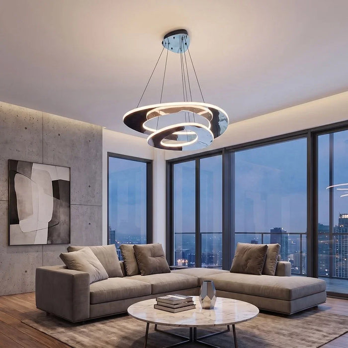 Orbel LED Chandelier - Chrome Stainless Steel - 60cm