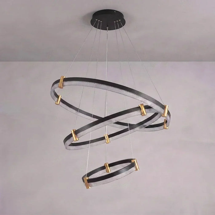 Cales LED Chandelier - Black Iron - 80cm