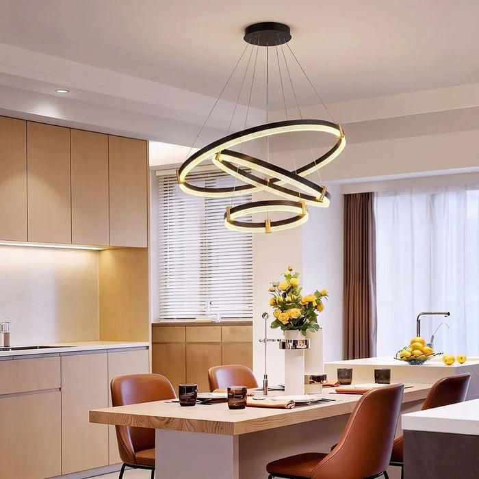 Cales LED Chandelier - Black Iron - 80cm
