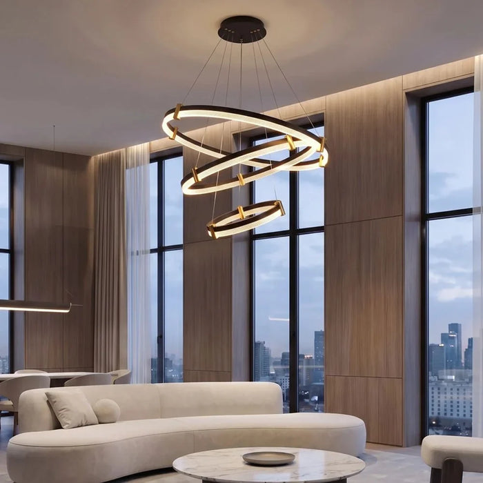 Cales LED Chandelier - Black Iron - 80cm
